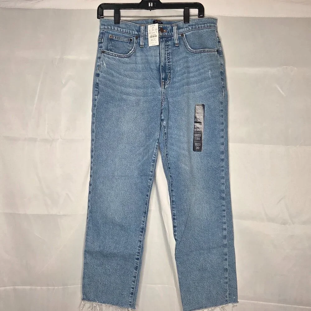 NWT J. Crew Factory Essential Straight Jean in all-day stretch Size 30 - Picture 2 of 4